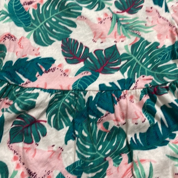Like New Old Navy Tropical Dino Print Cotton Dress - Picture 2 of 3